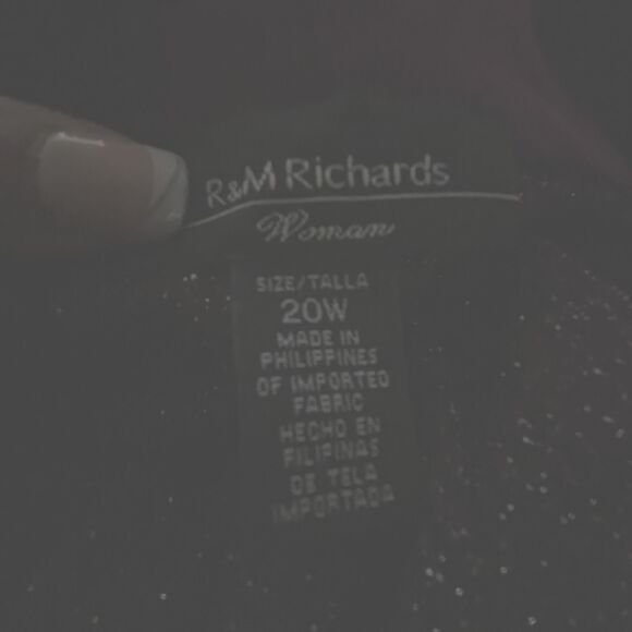 R & M Richards Women's Purple Metallic Open Front Jacket Plus Size 20W Wedding - Picture 11 of 14